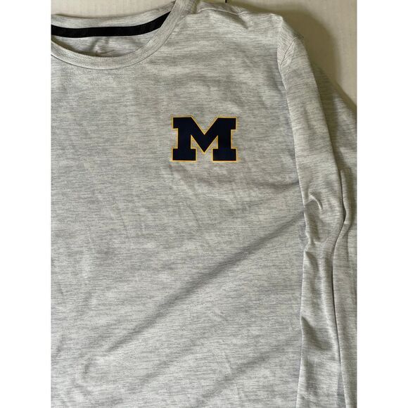 Nike University of Michigan Men's Athletic T-Shirt Gray Dri-FIT Casual Wear - Picture 3 of 7